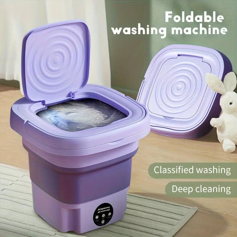 Compact Foldable Mini Washing Machine – Perfect for Baby Clothes, Underwear & Travel Use