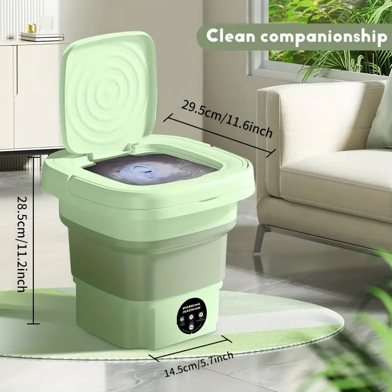 Compact Foldable Mini Washing Machine – Perfect for Baby Clothes, Underwear & Travel Use