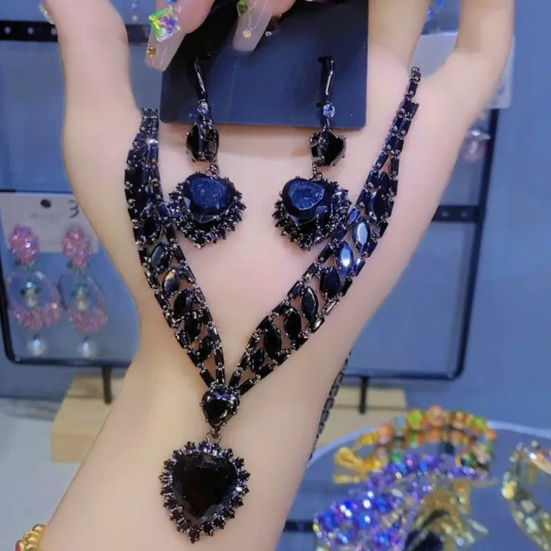 π 2025 Ocean Heart Necklace & Earring Set β Elegant, Fade-Resistant & Timelessly Beautiful πβ¨ - DoorAndSteps E Commerce