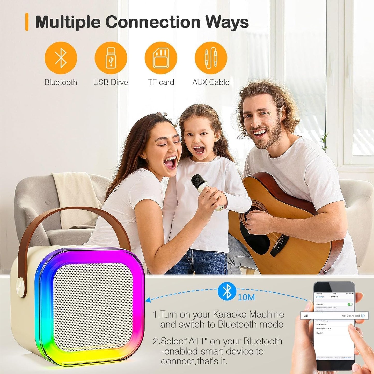 Portable Bluetooth Speaker with 2 Wireless Microphone - DoorAndSteps E Commerce
