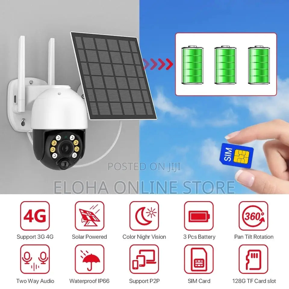 Solar & 4G LTE Cellular CCTV Security Camera - DoorAndSteps E Commerce