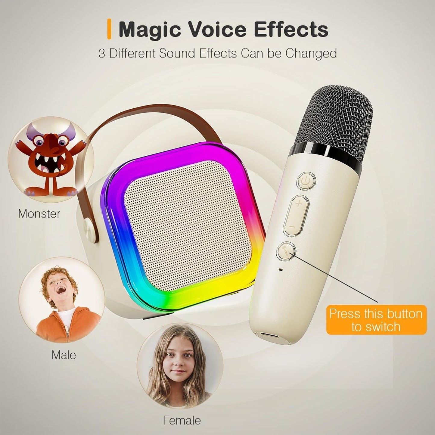 Portable Bluetooth Speaker with 2 Wireless Microphone - DoorAndSteps E Commerce