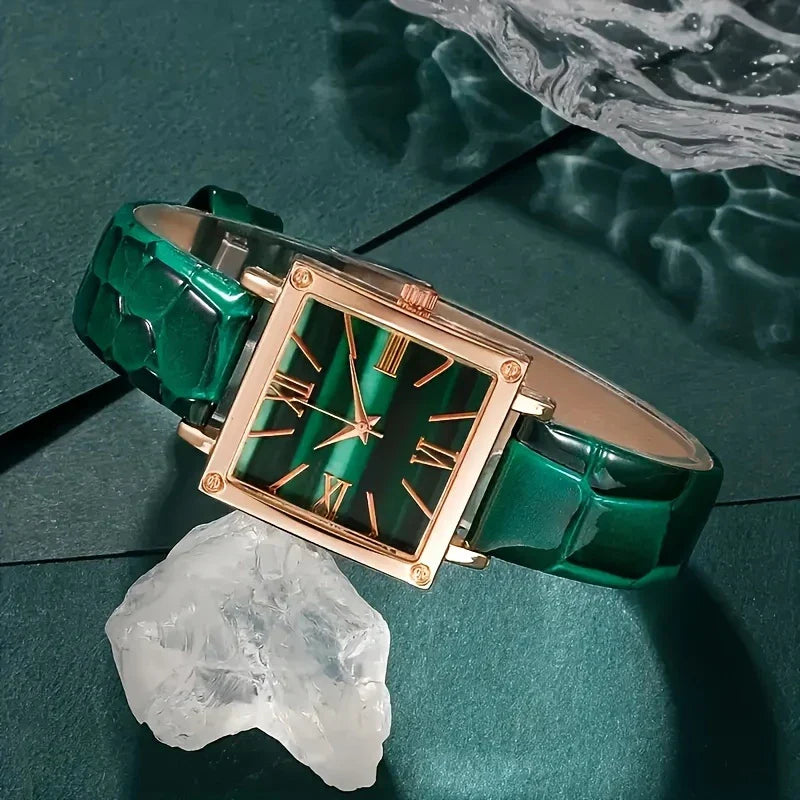 π Elegant Green Quartz Watch & Jewelry Set β 1pc/5pcs | Eid Gift for Her β¨