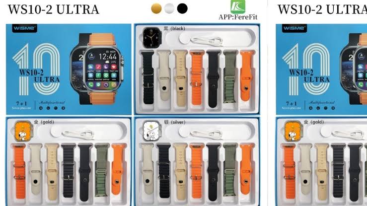 WS 10 ULTRA 2 SMART WATCH WITH 7 STRAPS