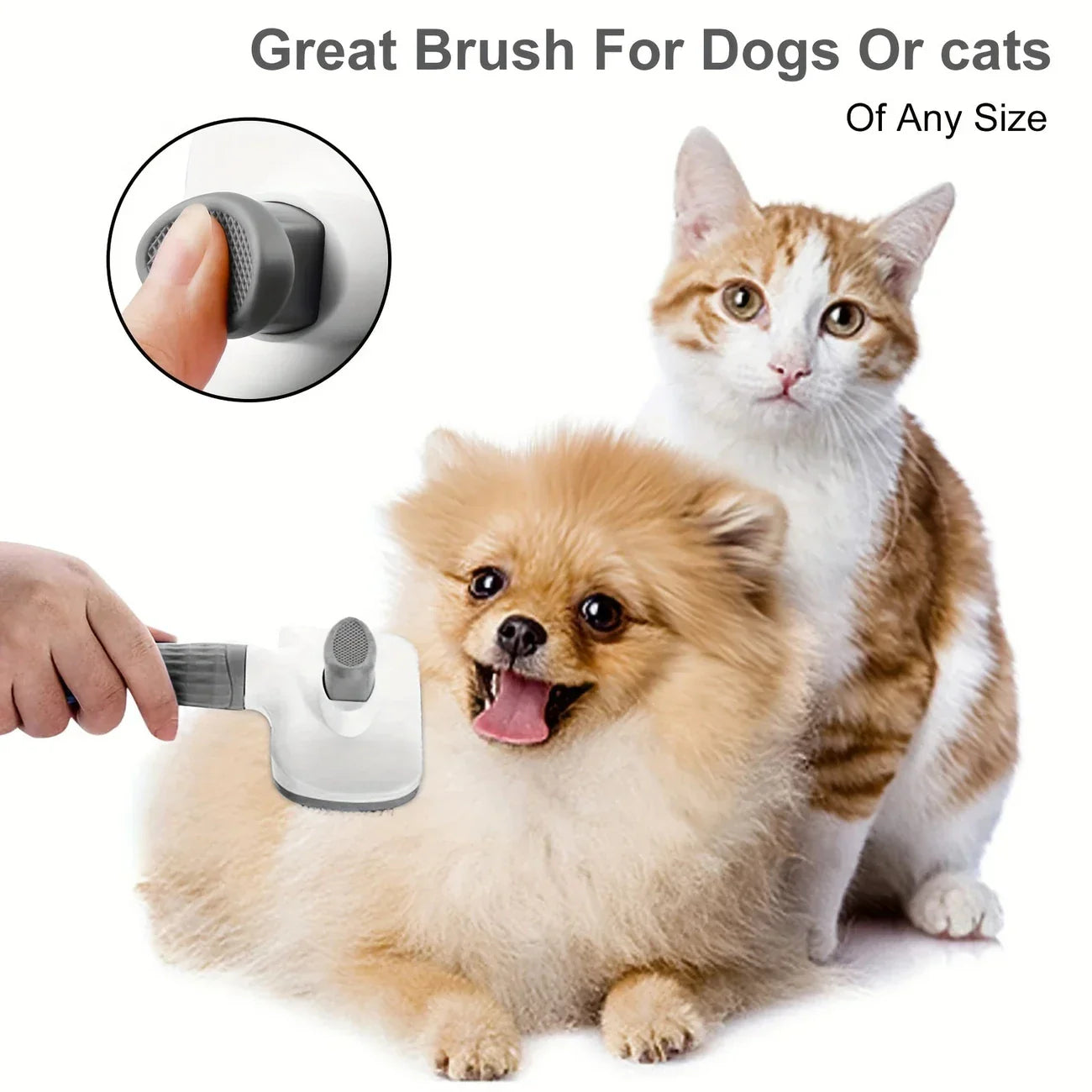1pc Easy-Clean Pet Grooming Brush πΆπ± β One-Click Deshedding Comb for Dogs & Cats | Gentle, Effective & Mess-Free