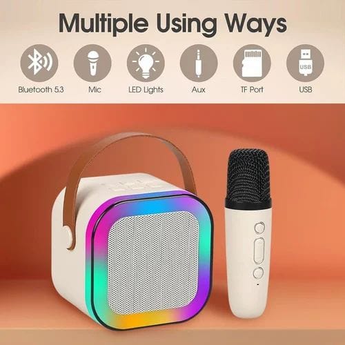 Portable Bluetooth Speaker with 2 Wireless Microphone - DoorAndSteps E Commerce