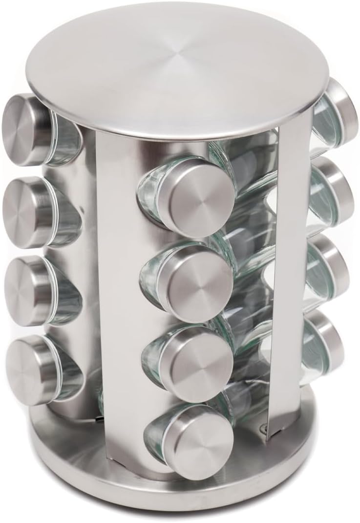 Revolving 16 Jar Spice for kitchen - DoorAndSteps E Commerce