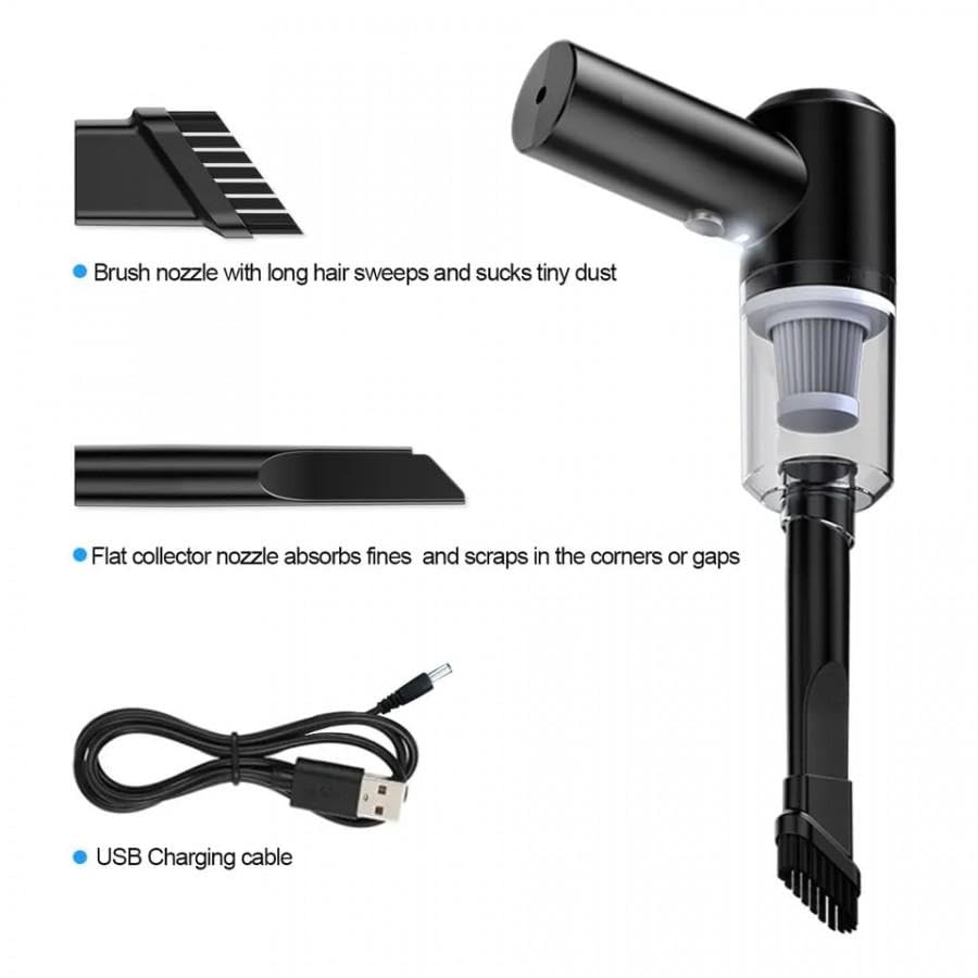 π 3-in-1 Portable Car Vacuum Cleaner β Suction, Inflation & Light | Compact & Powerful π¨π¦ - DoorAndSteps E Commerce