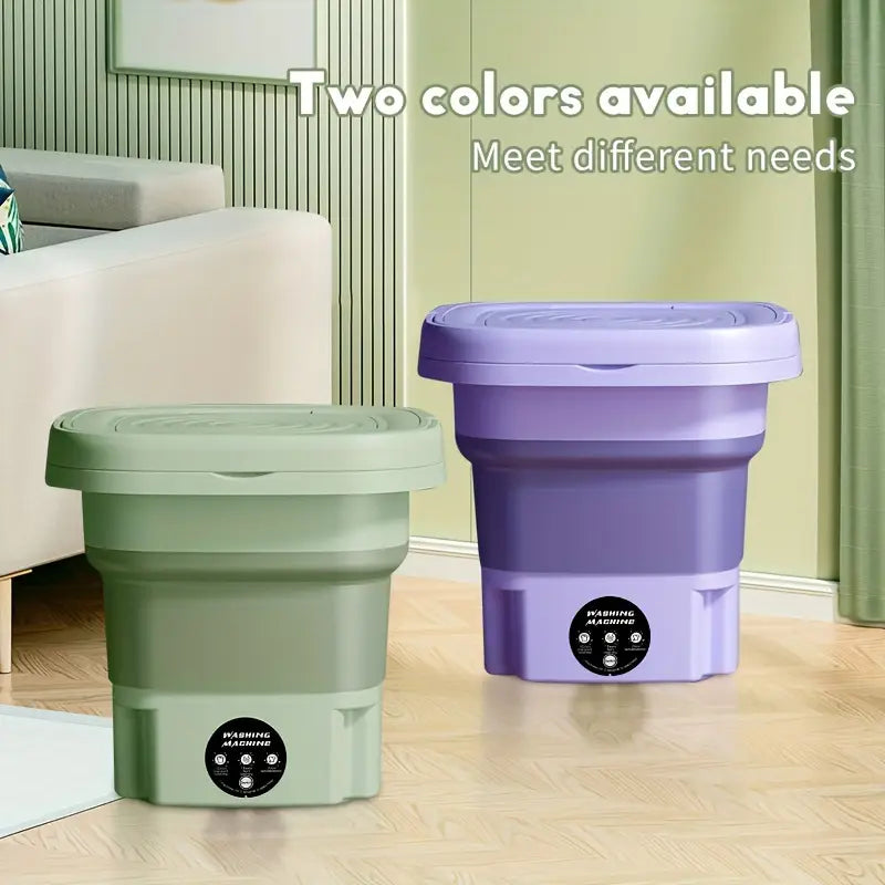 Compact Foldable Mini Washing Machine – Perfect for Baby Clothes, Underwear & Travel Use