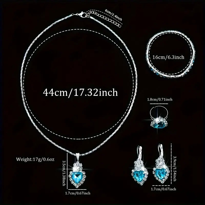 π Complete 5-in-1 Gift Set for Women β Timeless Elegance with a Sparkle of Love+ giftbox - DoorAndSteps E Commerce