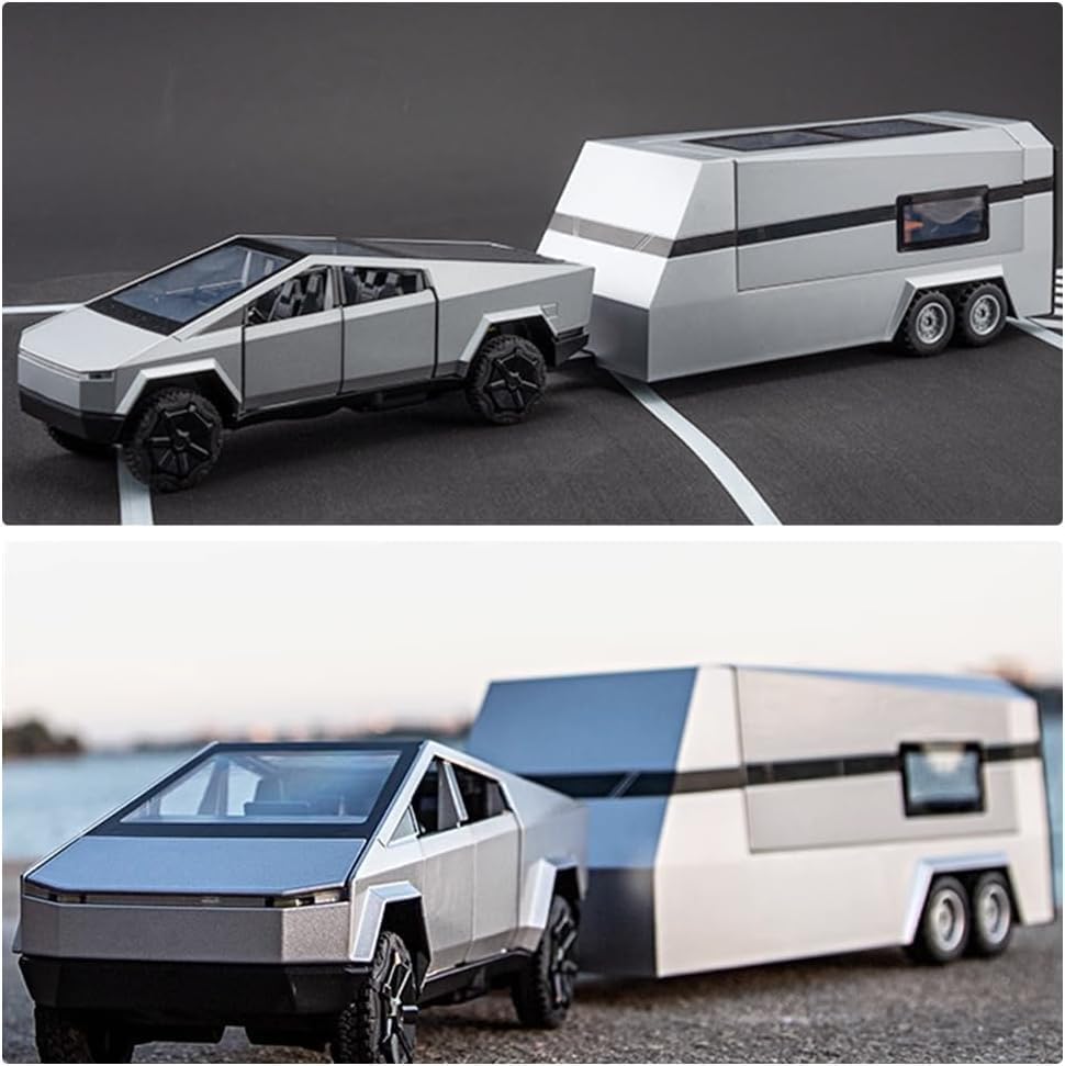 Cyber Tesla Pickup Trailer RV Model Kit - DoorAndSteps E Commerce