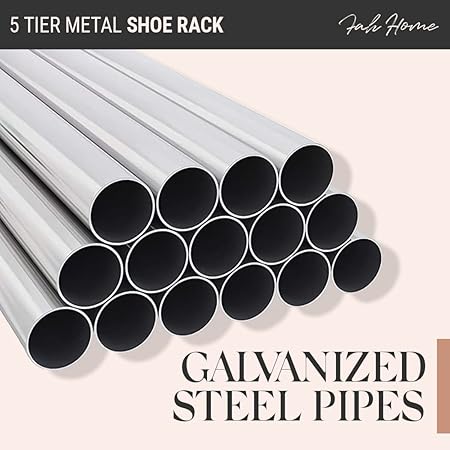 5 Tier Metal Freestanding Shoe Rack - DoorAndSteps E Commerce