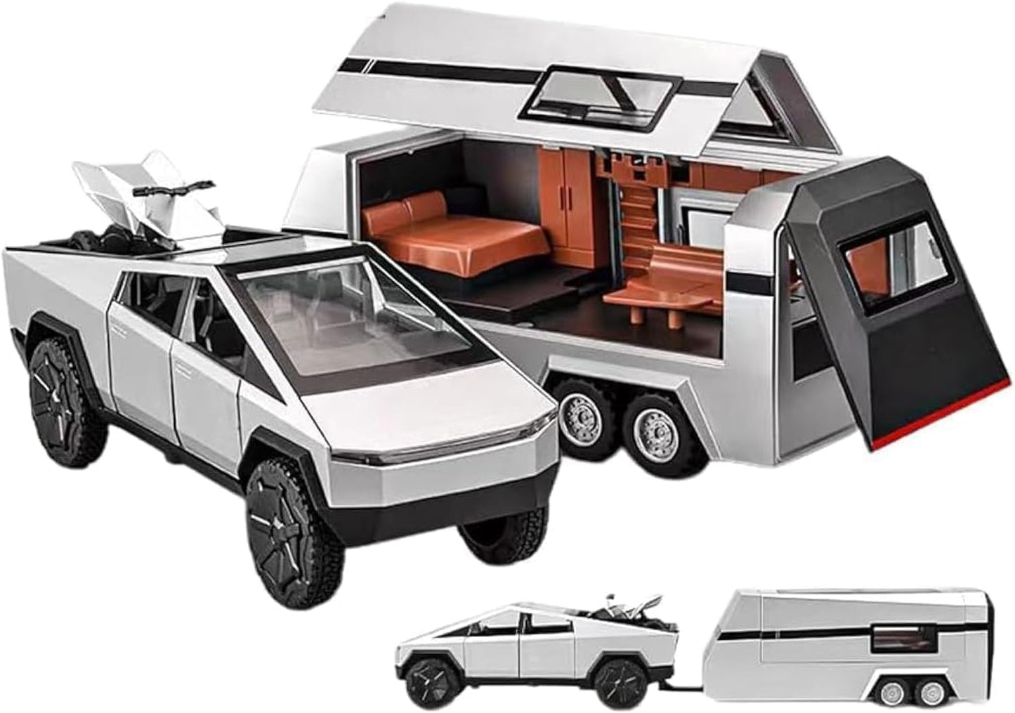 Cyber Tesla Pickup Trailer RV Model Kit - DoorAndSteps E Commerce