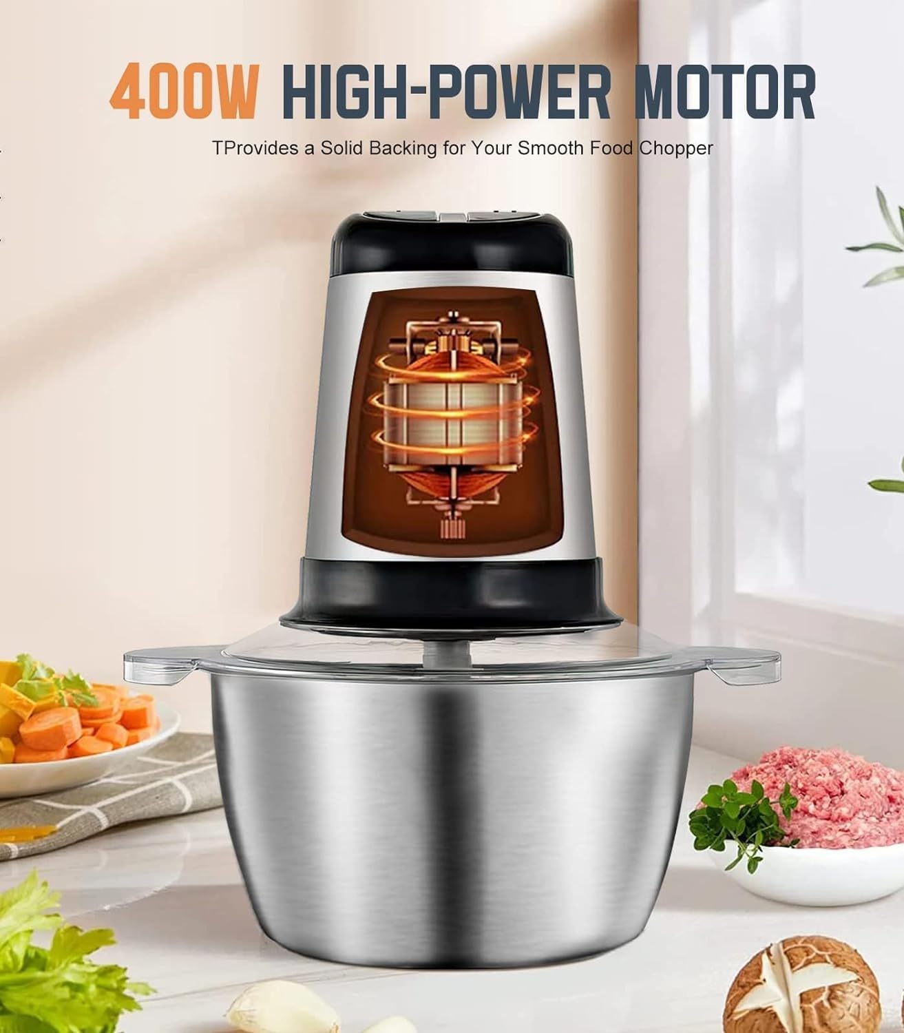 Electric Food Chopper 1200 Watt 3L - DoorAndSteps E Commerce