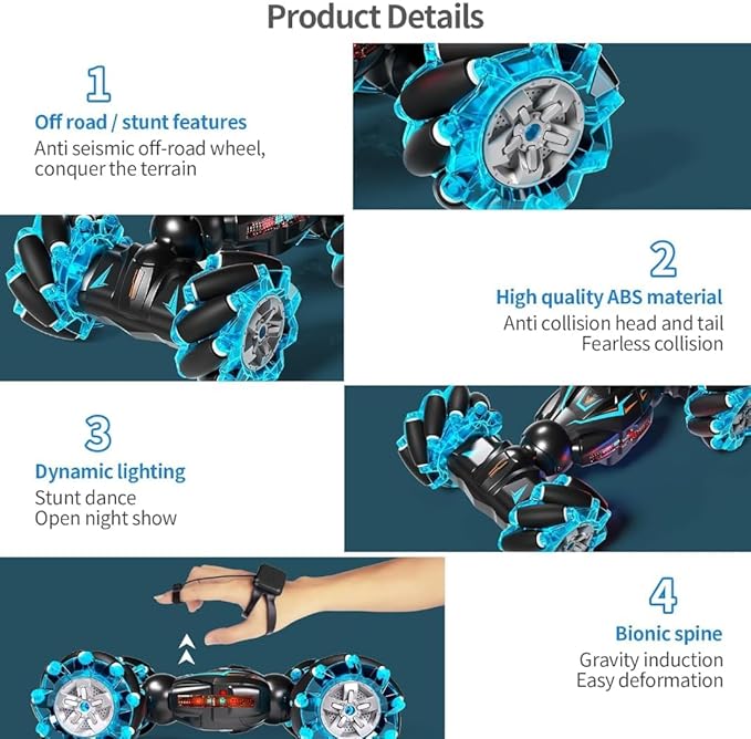 ๐๐จ Unleash Action-Packed Fun with the 2.4GHz RC Stunt Car!