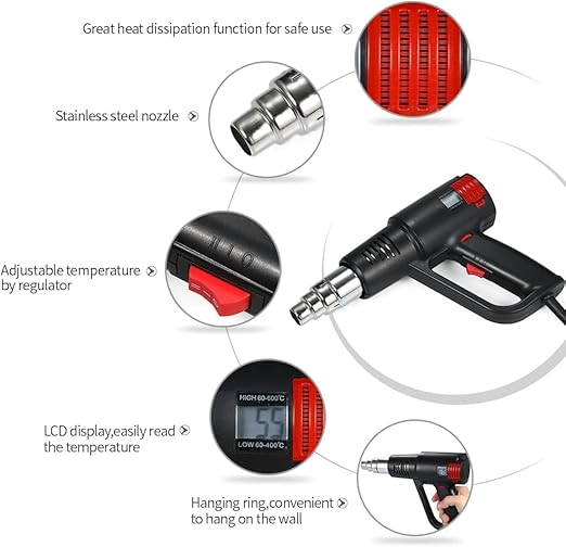 GPECTIFO Electric Hot Air Gun,2000W - DoorAndSteps E Commerce