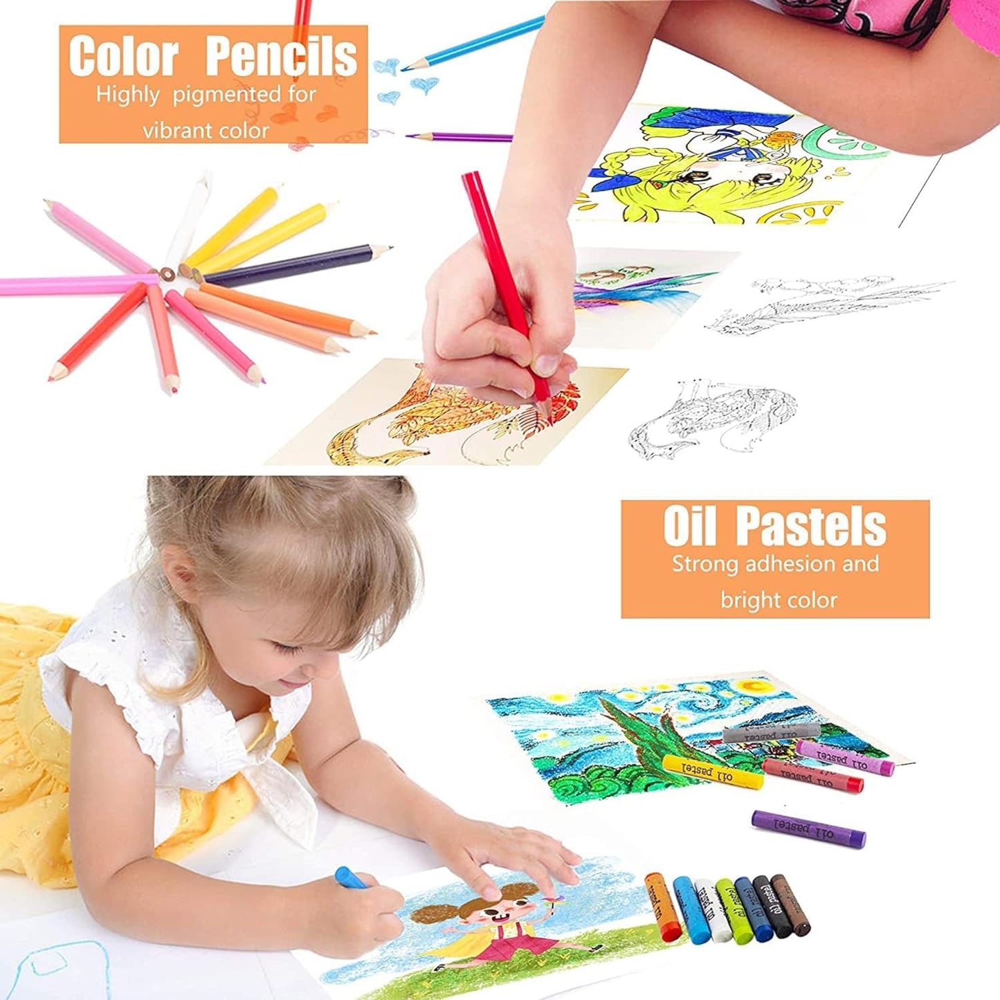 Kids Art Drawing Crayon 150 Color Set - DoorAndSteps E Commerce