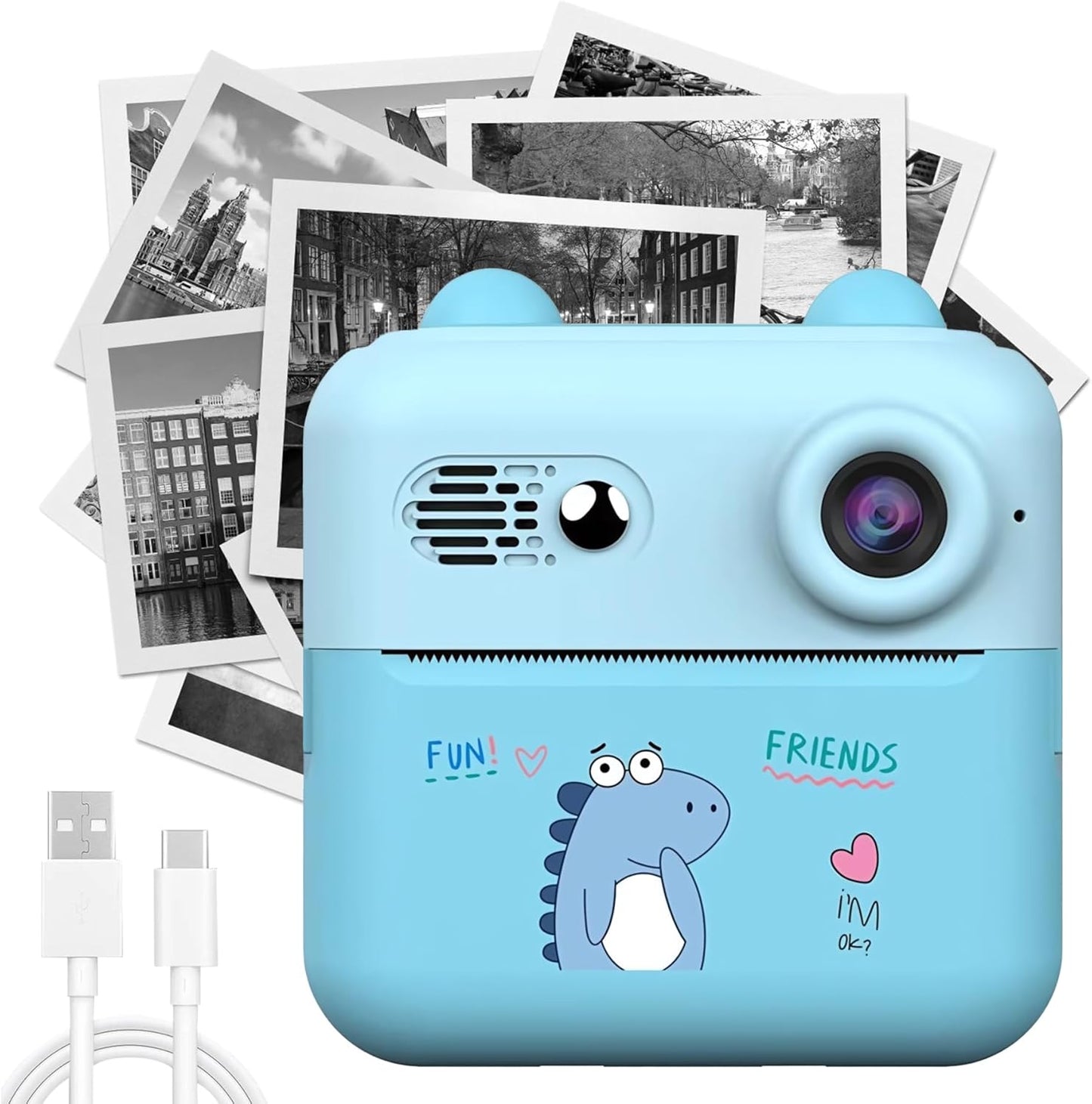 Instant Print Camera for Kids, 50MP 1080P - DoorAndSteps E Commerce