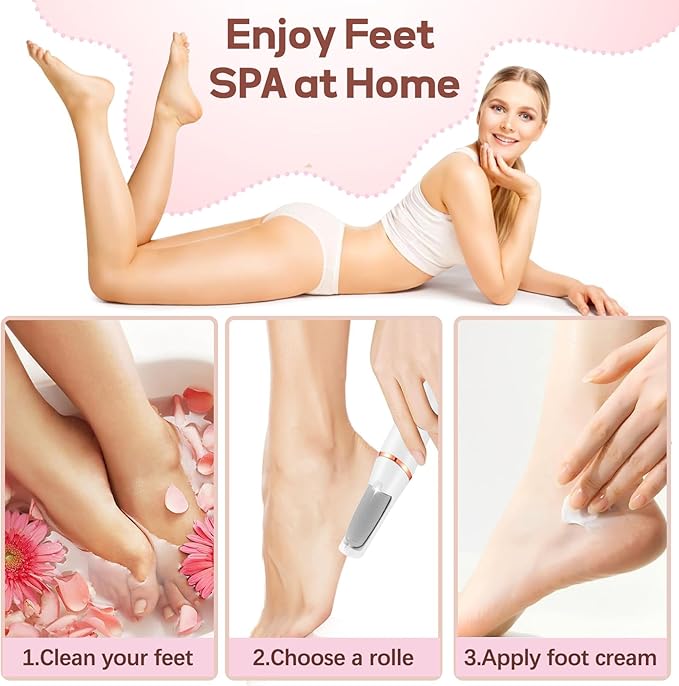 Foot Grinding Machine, Electric Dead Skin Grinding Foot Sharpening Machine, Sandpaper Care Tool, Skin corrector Cleaning Tools, Foot Callus Remover 2 GET 1 FREE - DoorAndSteps E Commerce
