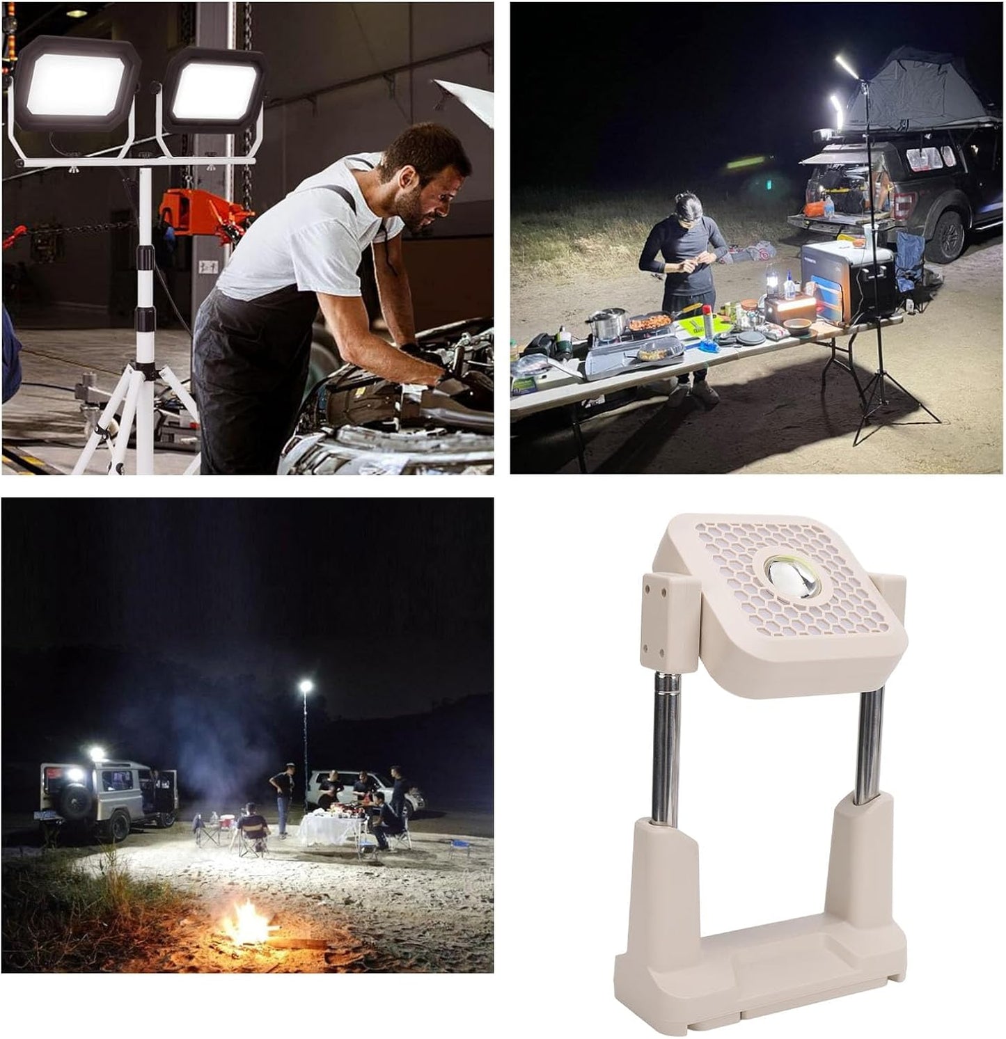 Solar Work Lights Adjustable Height - DoorAndSteps E Commerce
