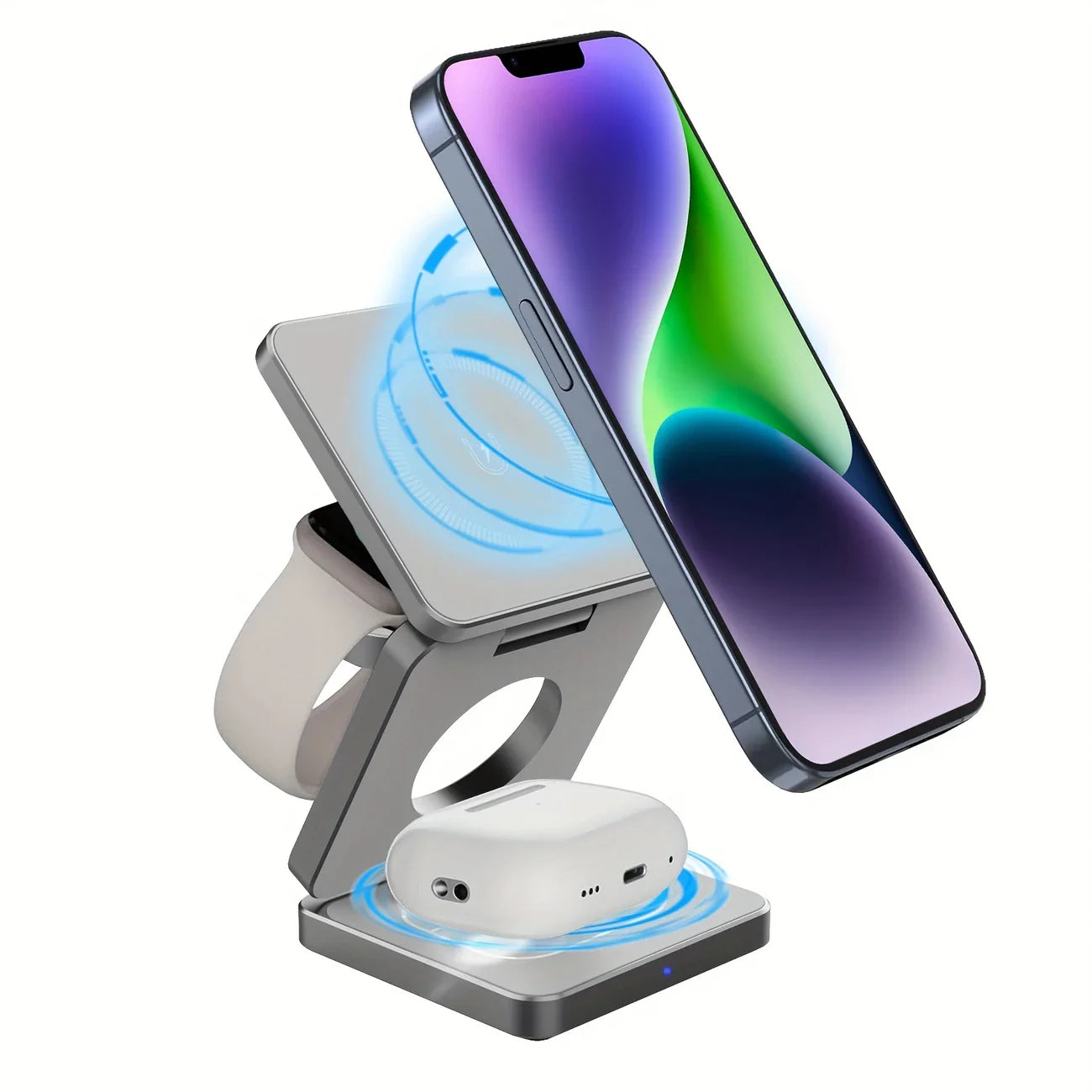 π 3-in-1 Magnetic Foldable Wireless Charger β Fast Charging for All Your Devices! π±βπ§
