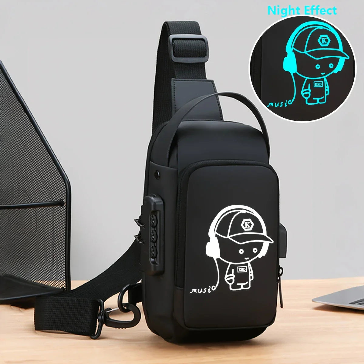 π§³ Anti-Theft Waterproof Sling Bag with USB Charging Port β Sleek, Secure & Smart Carry for Everyday Life - DoorAndSteps E Commerce