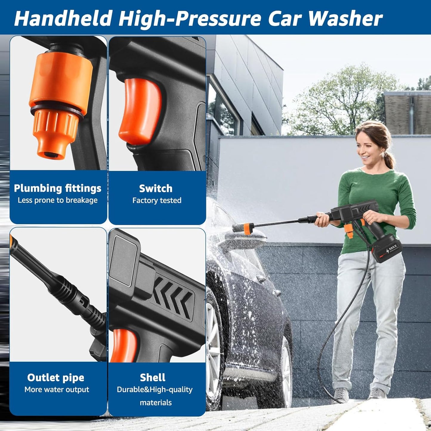 High Pressure Water CLEANING GUN - DoorAndSteps E Commerce