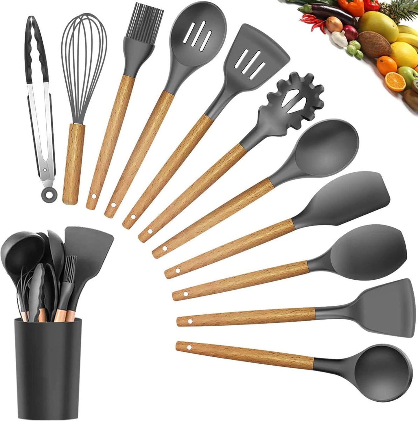 Kitchen Set, 12 Pieces, Silicone - DoorAndSteps E Commerce