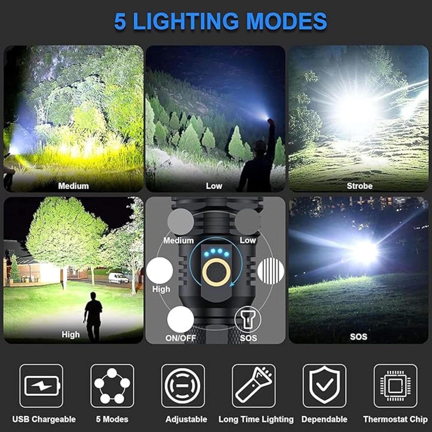 P 90 Super Light Rechargeable Flashlight - DoorAndSteps E Commerce