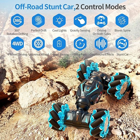 ๐๐จ Unleash Action-Packed Fun with the 2.4GHz RC Stunt Car!