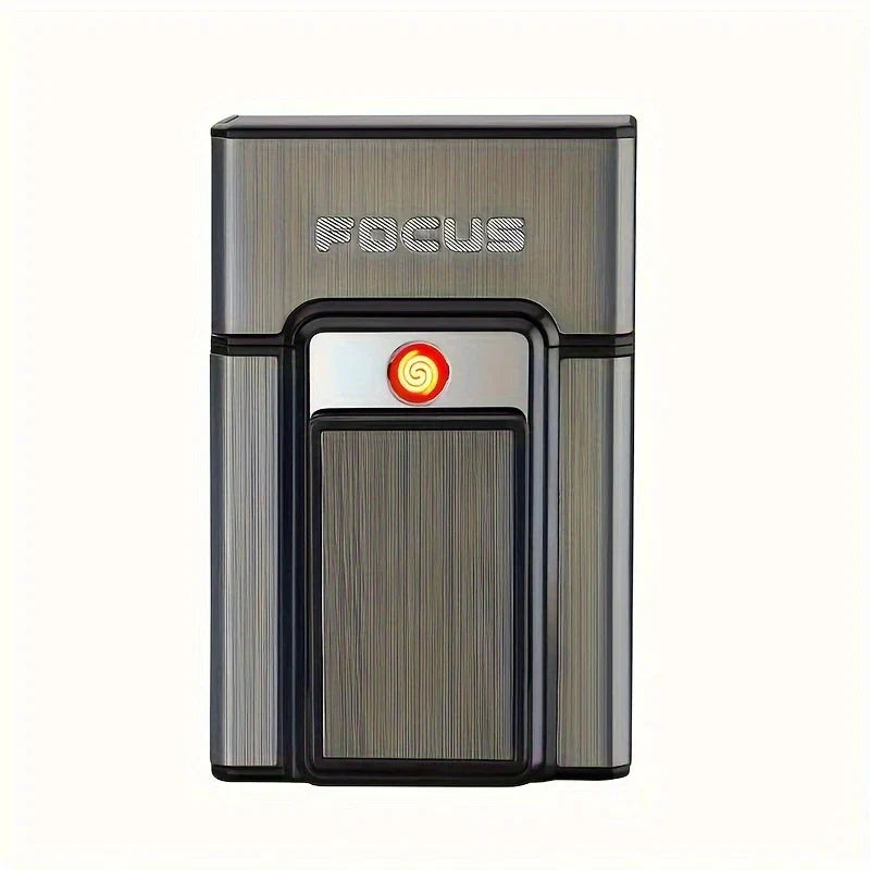 π₯ 2-in-1 Aluminum Cigarette Case with USB Rechargeable Lighter β Style Meets Convenience! - DoorAndSteps E Commerce