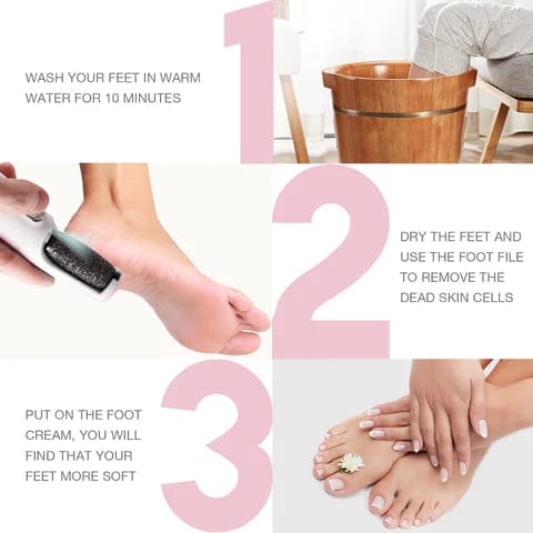 Foot Grinding Machine, Electric Dead Skin Grinding Foot Sharpening Machine, Sandpaper Care Tool, Skin corrector Cleaning Tools, Foot Callus Remover 2 GET 1 FREE - DoorAndSteps E Commerce