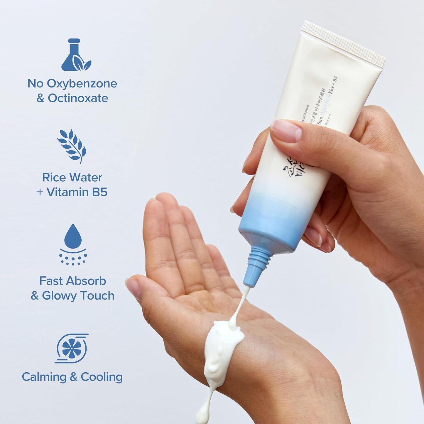 Sun Aqua-Fresh Sunscreen Rice + Panthenol SPF 50+ PA++++ Lightweight Daily UV Protector for Acne-Prone Sensitive Skin Korean skincare for Men and Women 50ml
