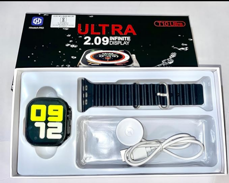 T10 ULTRA MAX SMART WATCH, With 2 Stylish Straps and 1 Display Watches