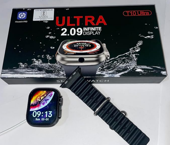 T10 ULTRA MAX SMART WATCH, With 2 Stylish Straps and 1 Display Watches