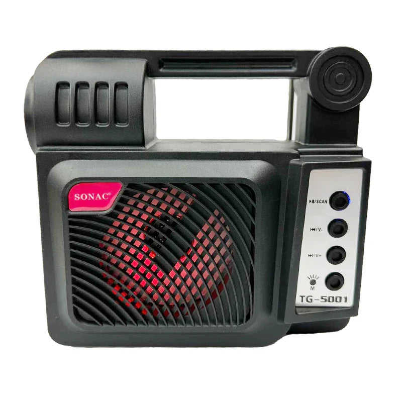 Portable solar powered speaker with flashlight - DoorAndSteps E Commerce