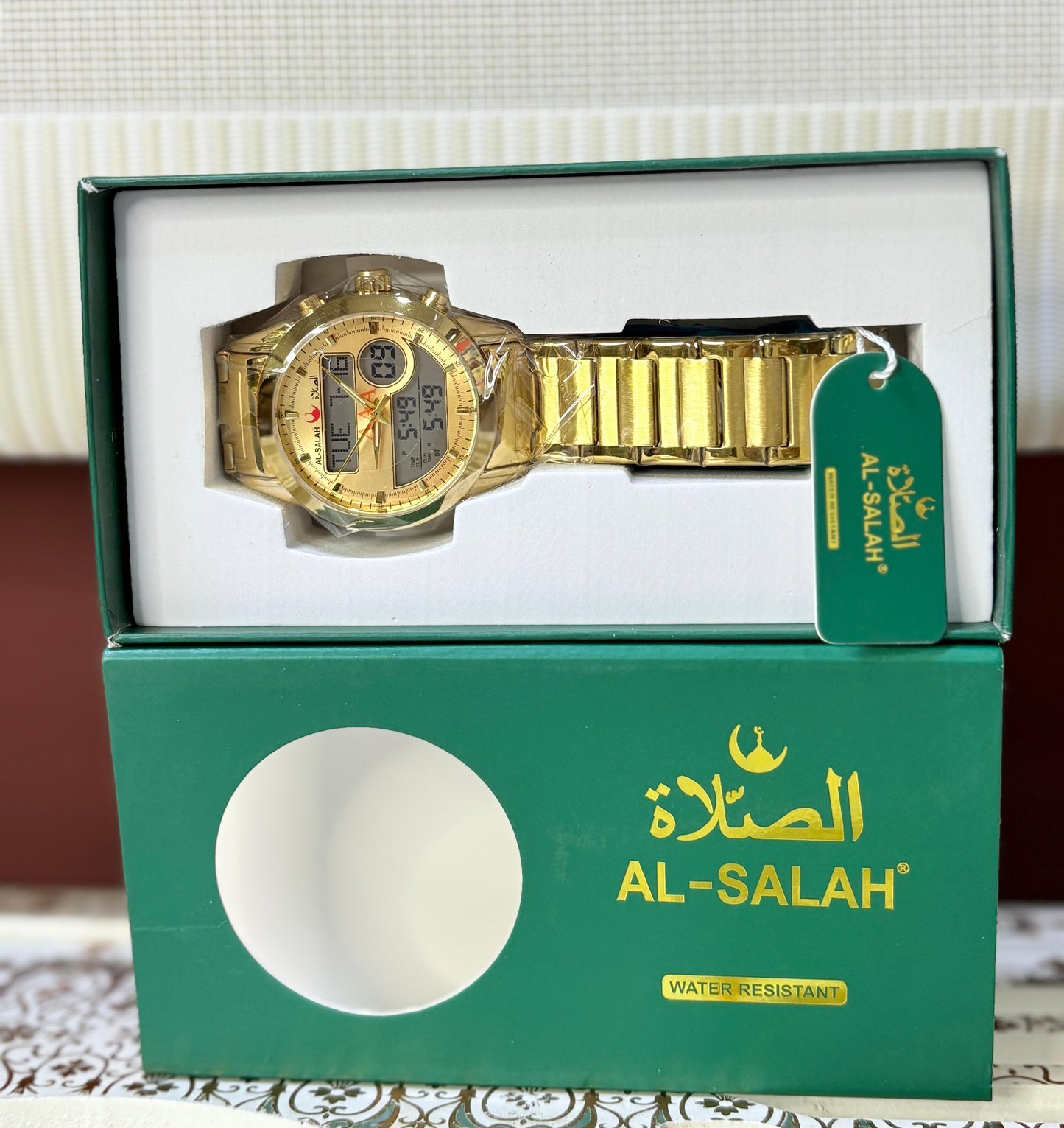 π Al-Salah Transparent Digital Prayer Time Watch β The Perfect Blend of Faith & Function Water Resistant, Multi-Time Display - DoorAndSteps E Commerce