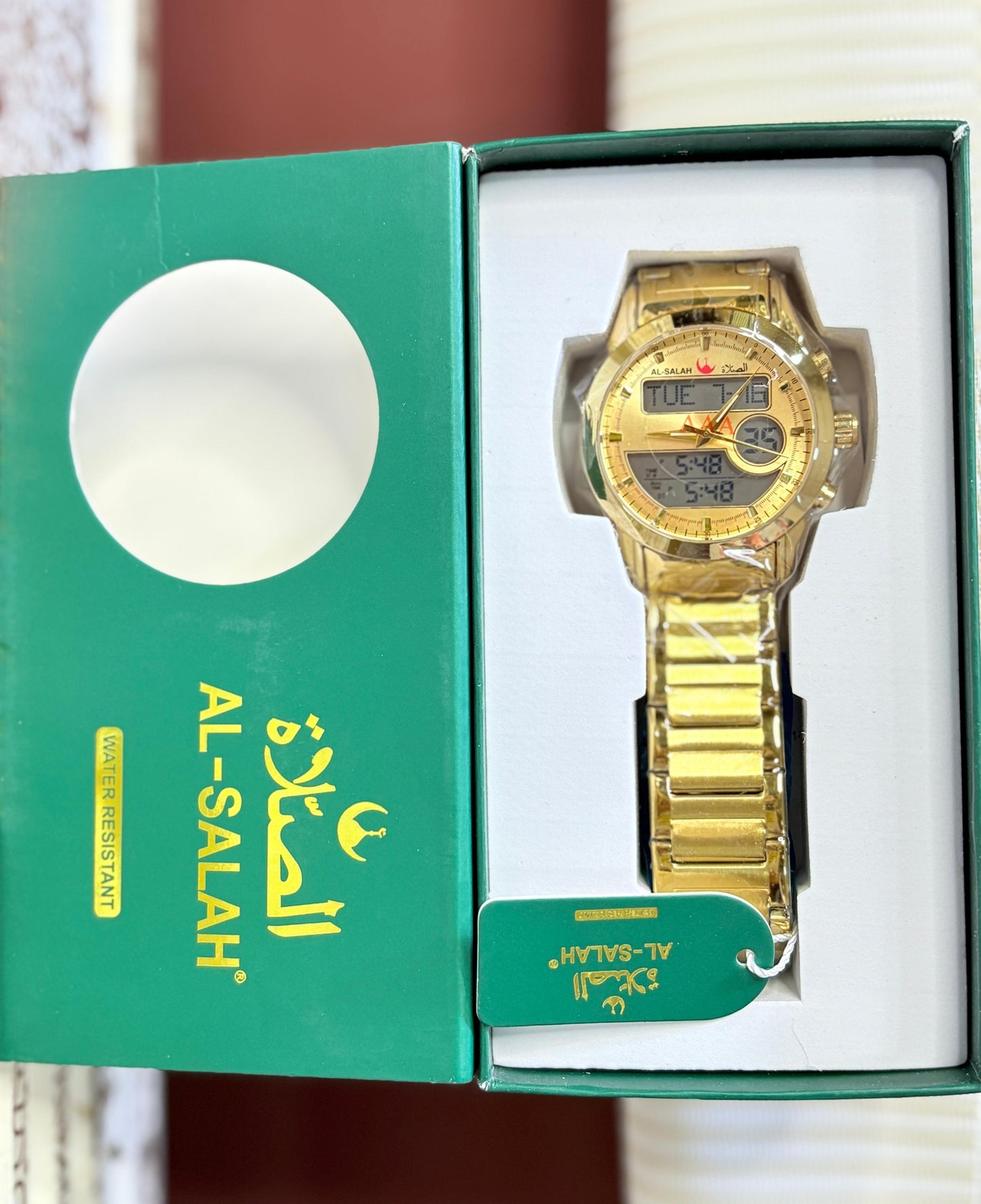 π Al-Salah Transparent Digital Prayer Time Watch β The Perfect Blend of Faith & Function Water Resistant, Multi-Time Display - DoorAndSteps E Commerce