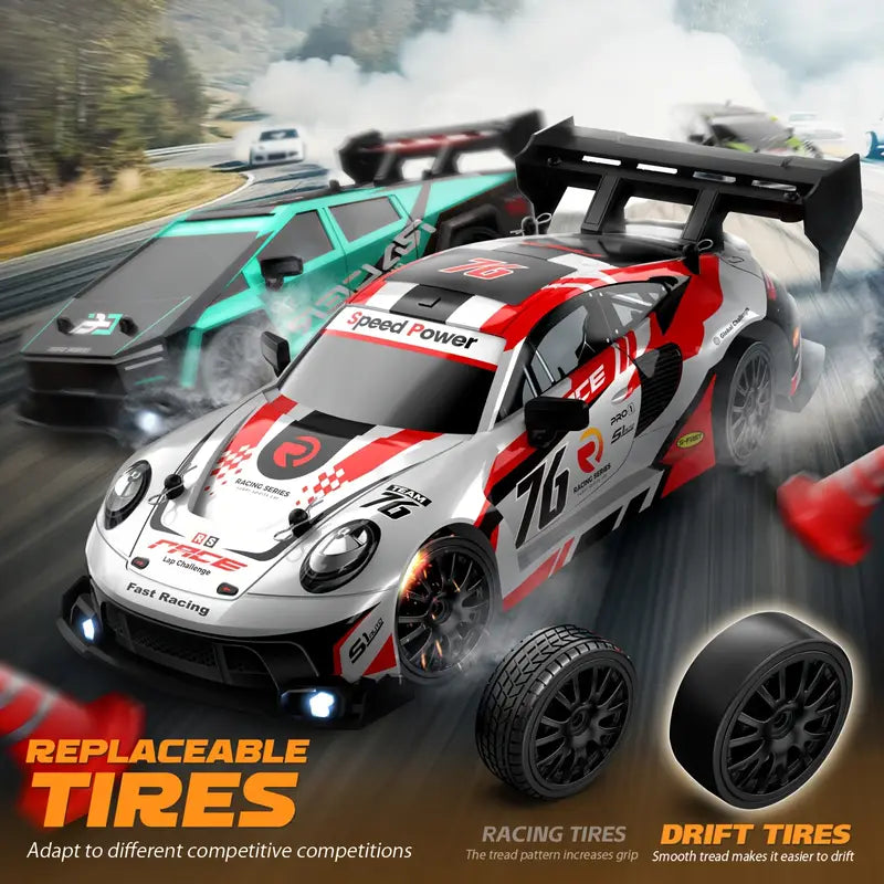 ๐ฅ RC Drift Car 1:24 Mini Scale โ High-Speed 20+Km/h Drift Machine ๐๐จ w/ Remote, Drift Tires & Lights - DoorAndSteps E Commerce
