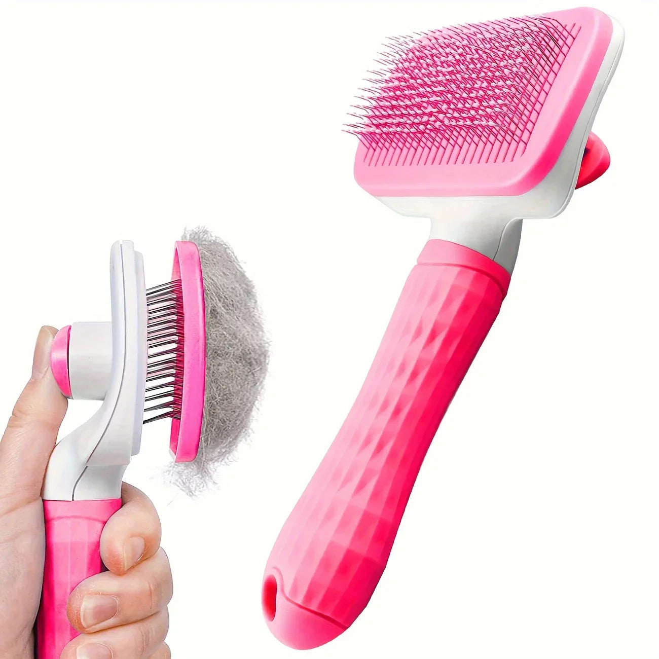 1pc Easy-Clean Pet Grooming Brush πΆπ± β One-Click Deshedding Comb for Dogs & Cats | Gentle, Effective & Mess-Free