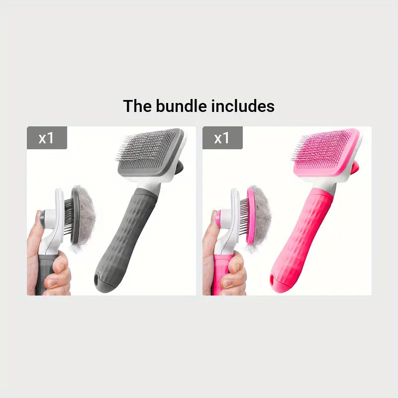 1pc Easy-Clean Pet Grooming Brush πΆπ± β One-Click Deshedding Comb for Dogs & Cats | Gentle, Effective & Mess-Free