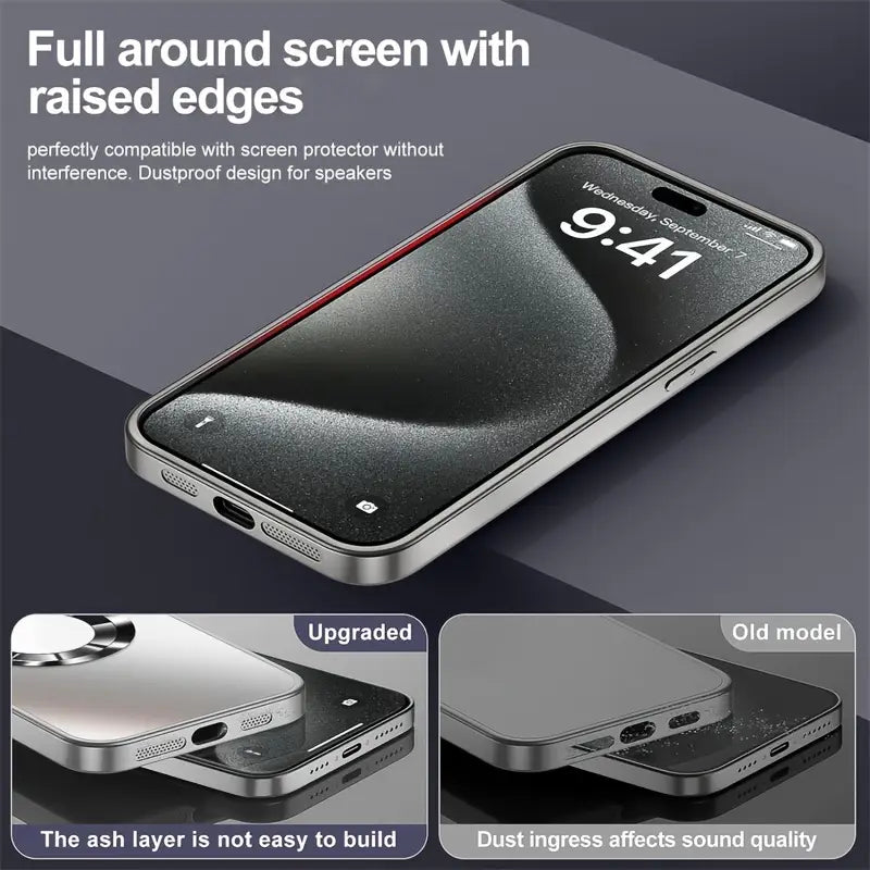 Matte Magnetic Wireless Charging Case – Luxury Titanium Finish | Shockproof & Camera Lens Protection | Compatible with iPhone 16/15/14/13/12 Pro Max - DoorAndSteps E Commerce