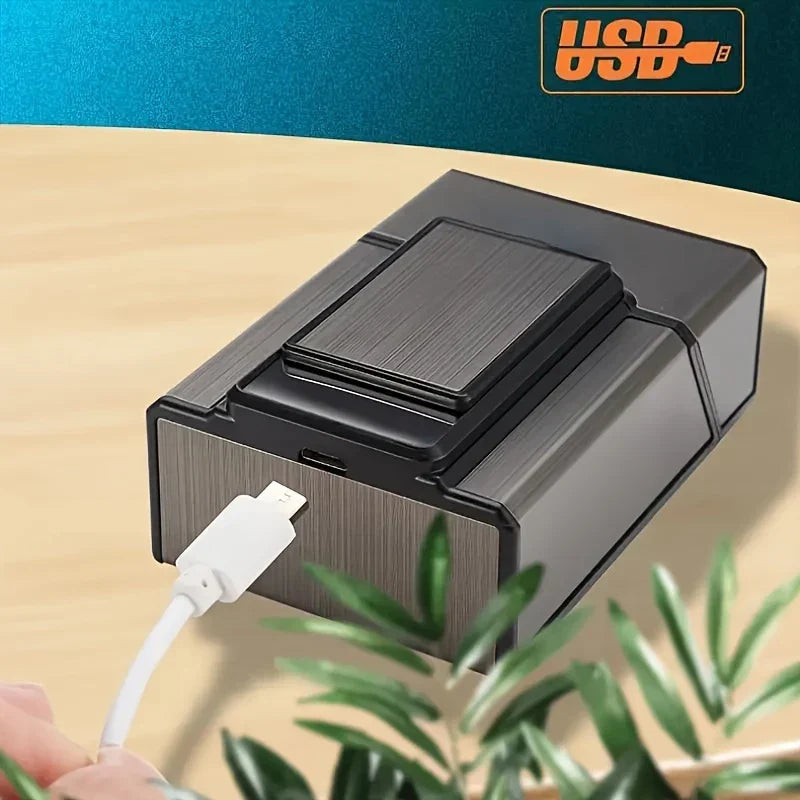 π₯ 2-in-1 Aluminum Cigarette Case with USB Rechargeable Lighter β Style Meets Convenience! - DoorAndSteps E Commerce