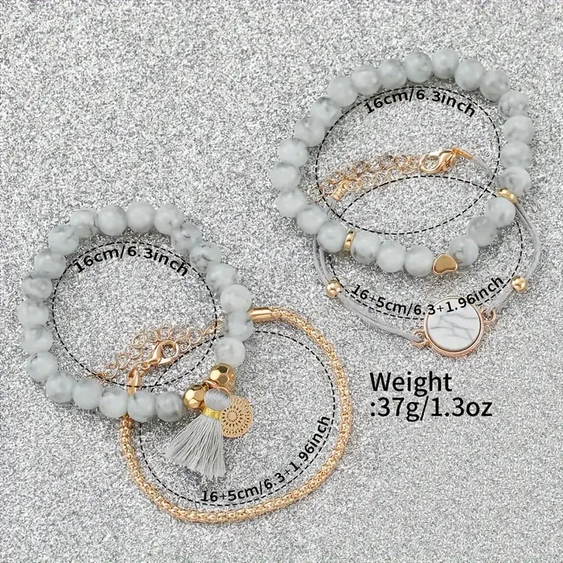 ββ¨ Elegant Women's Quartz Watch + 4-Piece Jewelry Set ππ | Perfect Gift Combo ππ - DoorAndSteps E Commerce