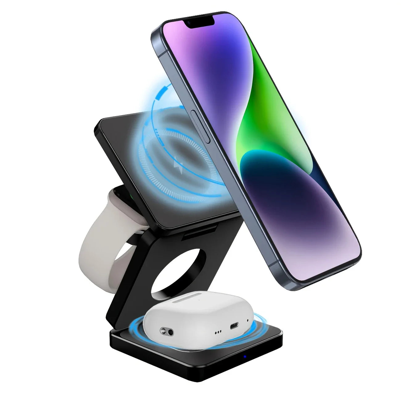 π 3-in-1 Magnetic Foldable Wireless Charger β Fast Charging for All Your Devices! π±βπ§