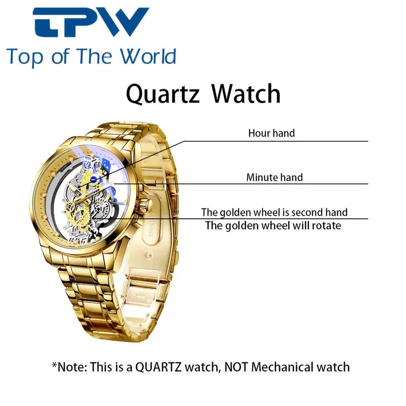π°οΈ TPW Elegant Men's Quartz Watch β Durable Steel Strap | Timeless Design | Everyday Class π - DoorAndSteps E Commerce