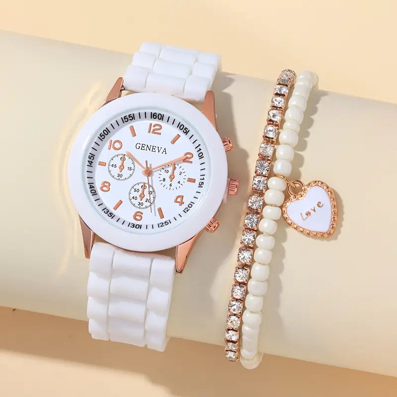 β±οΈ Stylish Couple Watch Set + Magnetic Heart Necklace β A Perfect Gift for Love & Friendship π - DoorAndSteps E Commerce