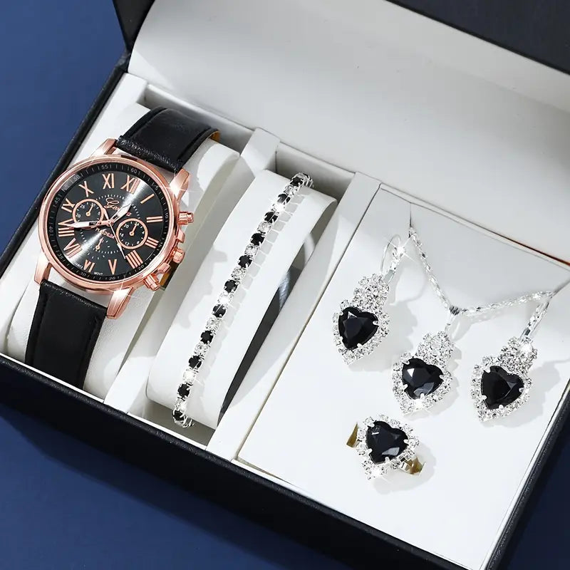 π Complete 5-in-1 Gift Set for Women β Timeless Elegance with a Sparkle of Love+ giftbox - DoorAndSteps E Commerce