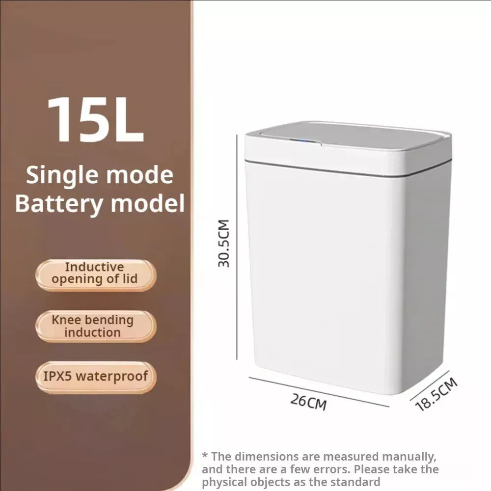 Kitchen Bathroom Automatic Garbage Bin Smart Bathroom Trash Can, Automatic Bagging, Touchless Sensor - DoorAndSteps E Commerce