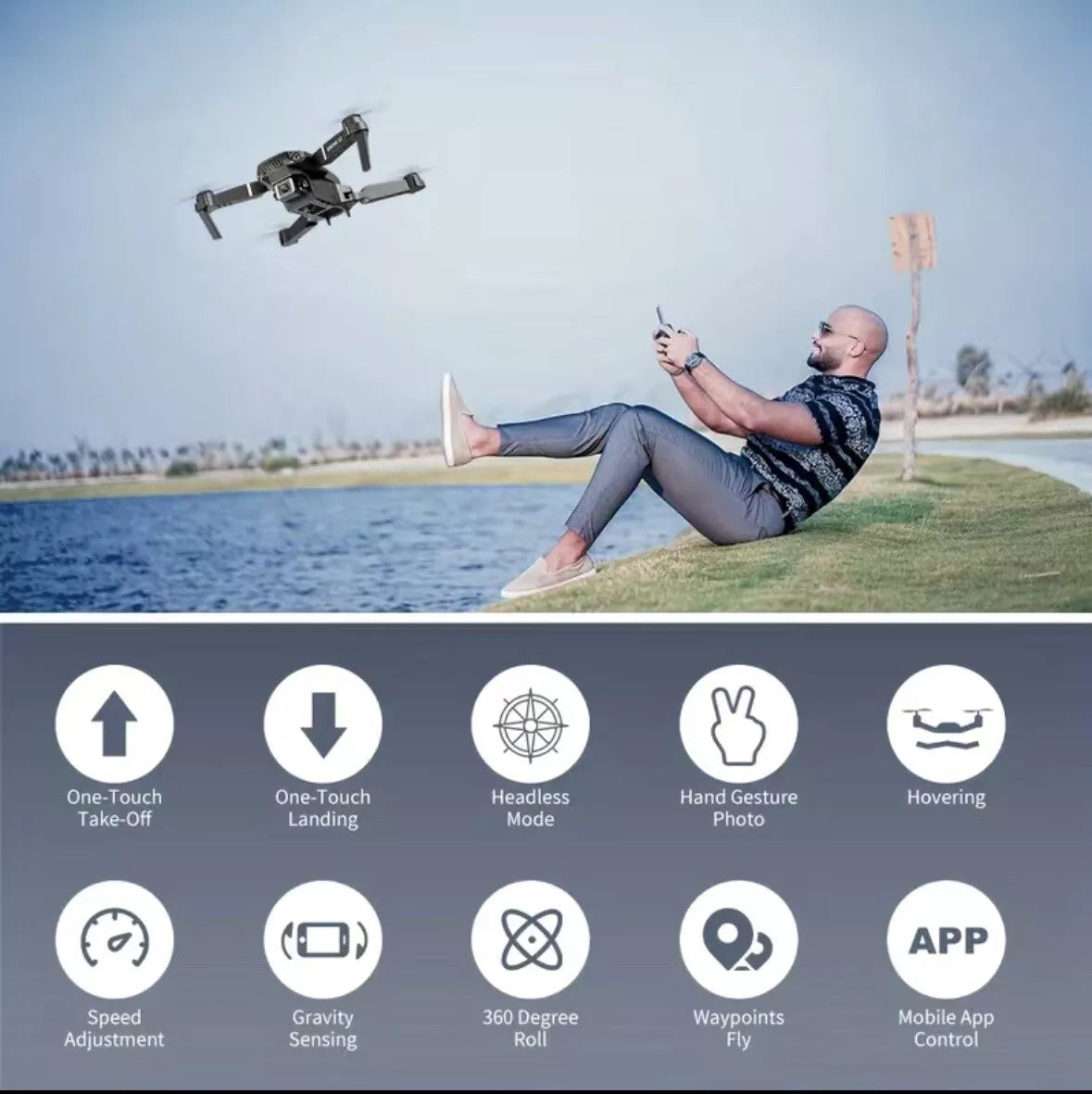 ✈️ E88 & E99 Foldable 4K Dual-Camera Drones with WiFi FPV – Beginner-Friendly Aerial Photography Kit🚁 - DoorAndSteps E Commerce